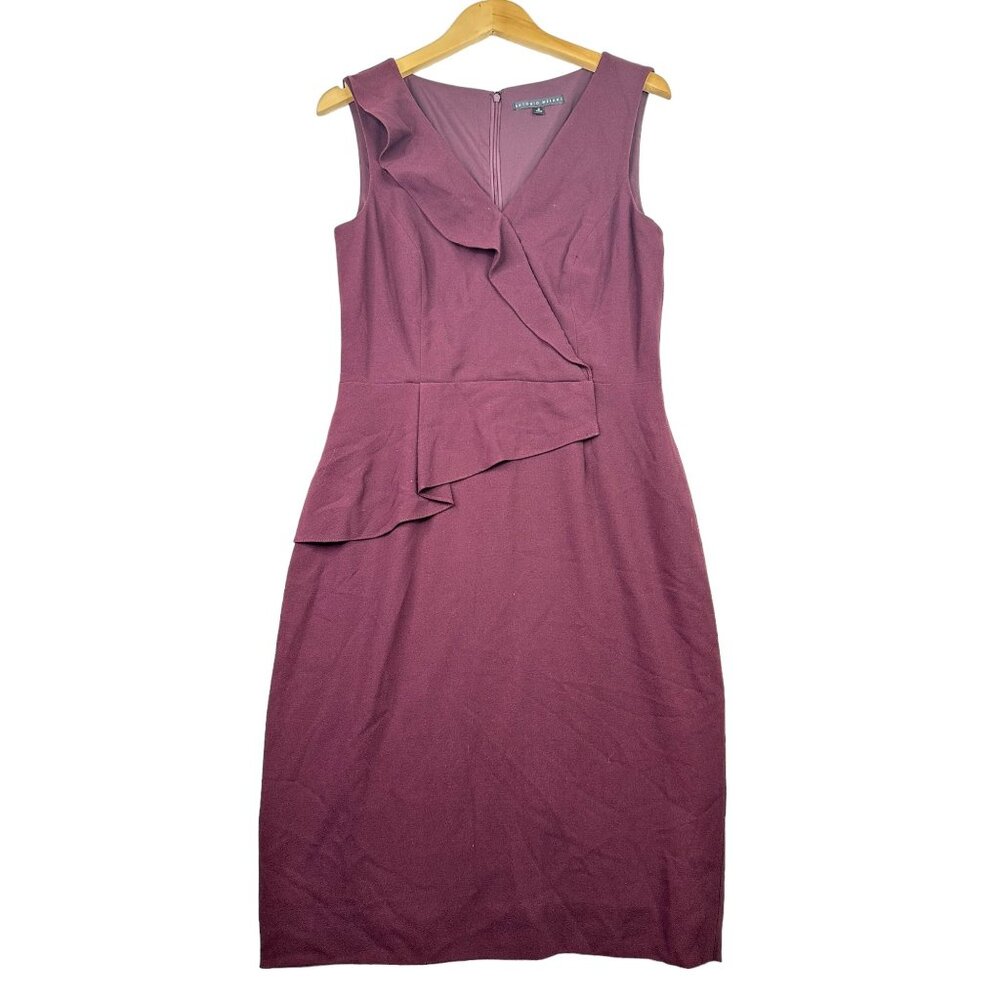 Antonio Melani Sleeveless Ruffle Dress size‎ 8 Purple
